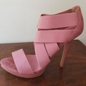 Bakers Strappy Stiletto Heel Pink Sz 7.5